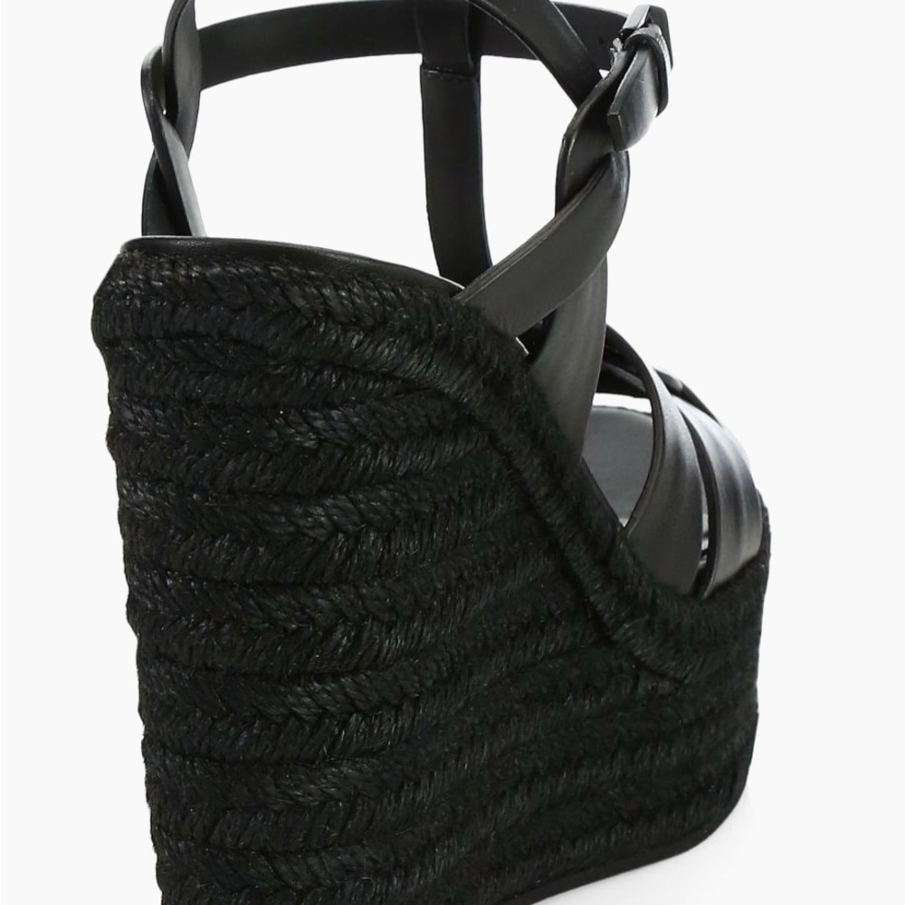 Saint Laurent Black Wedge Heels - Picture 3 of 14